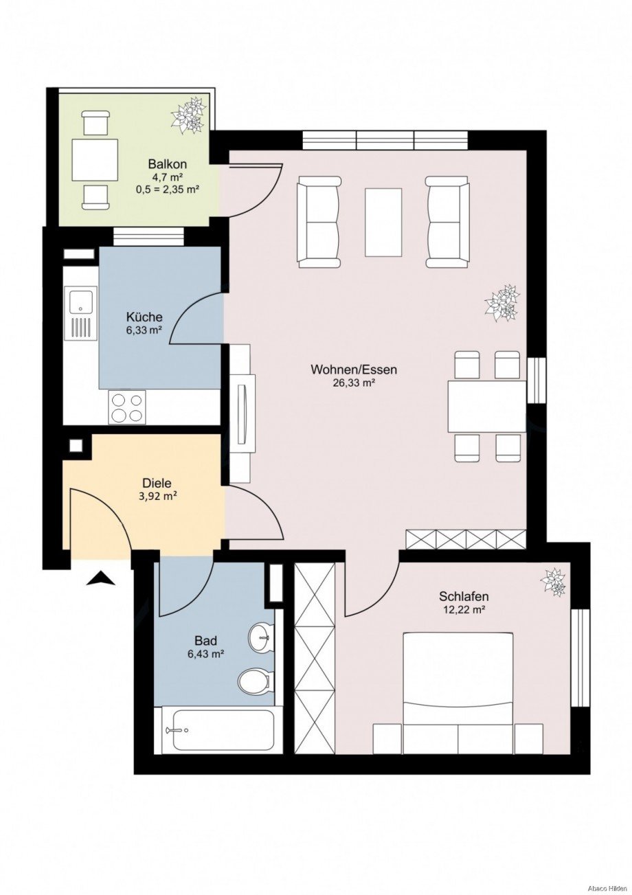 Grundriss Etagenwohnung Erkrath
