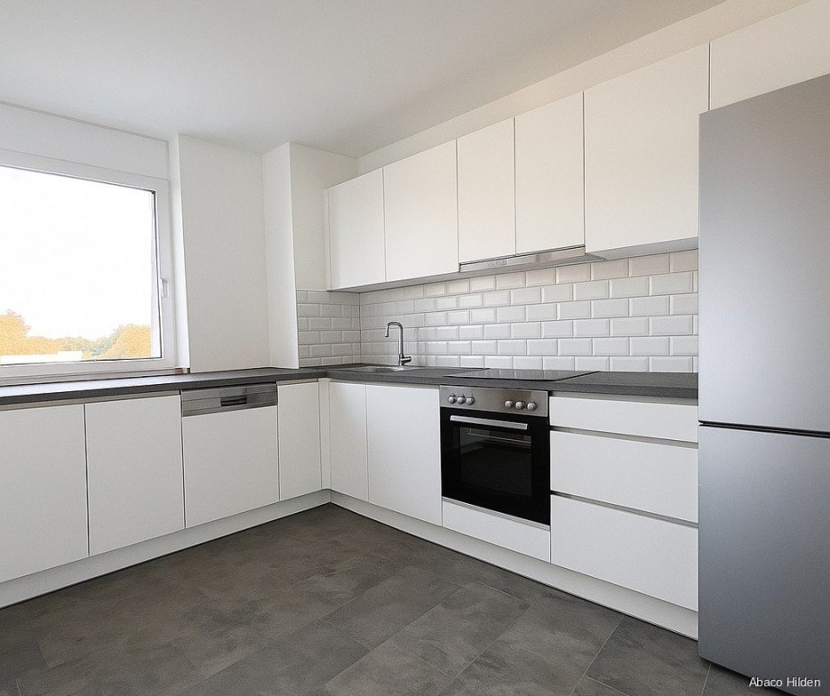 K�che - virtuell m�bliert Etagenwohnung Hilden