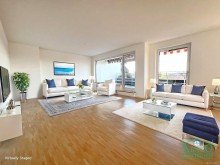 Wohnen - virtuell m�bliert Modernes Penthouse mit Sonne, Stil & Skylineblick