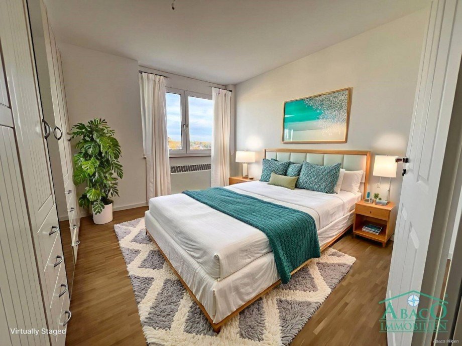 Schlafzimmer - virtuell m�bliert Etagenwohnung Hilden