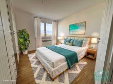 Schlafzimmer - virtuell m�bliert Modernes Penthouse mit Sonne, Stil & Skylineblick