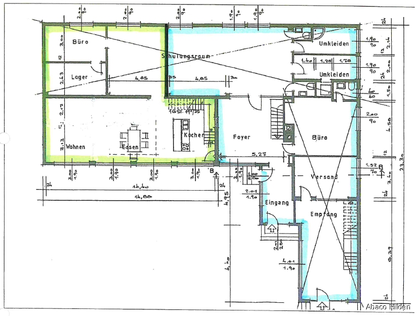Grundriss EG Wohn- / Gesch�ftshaus Hilden