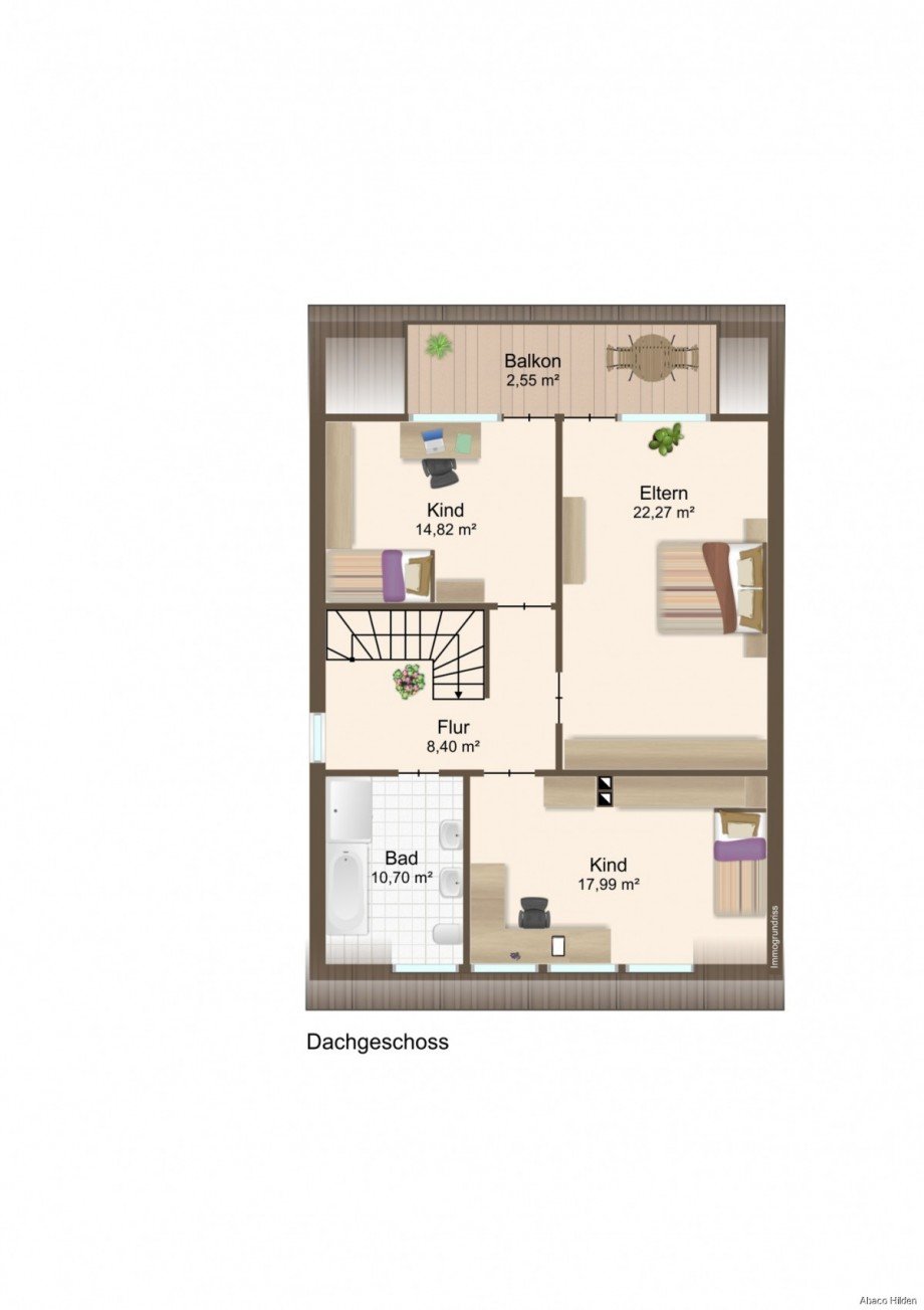 Grundriss DG Doppelhaush�lfte Hilden