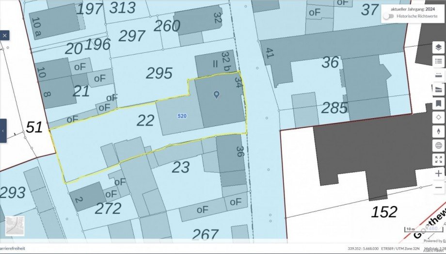 Lageplan, Kreusstra�e 34, Neuss Zweifamilienhaus Neuss / Hoisten