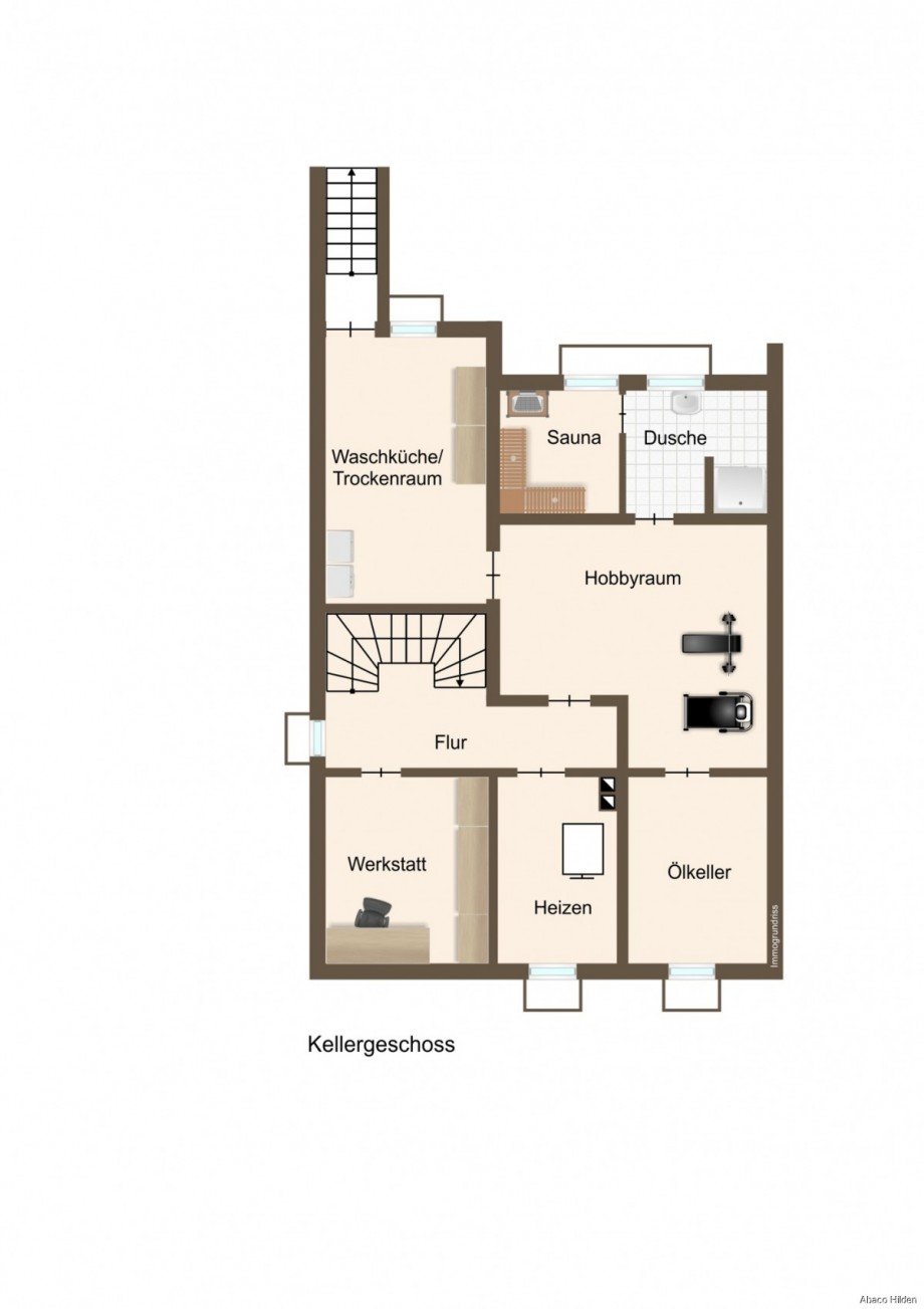 Grundriss KG Doppelhaush�lfte Hilden